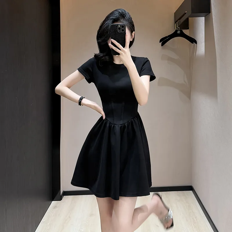 PAVEA Short Sleeved Dress Women's Black-2
