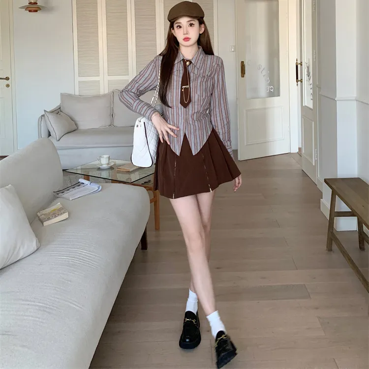 PAVEA Two Piece Skirt Sets Women's-5