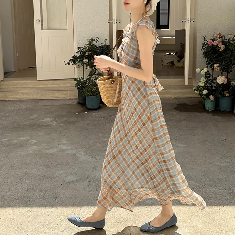 PAVEA Sleeveless Dresses Women's Image Color+Hair Tie Included-3
