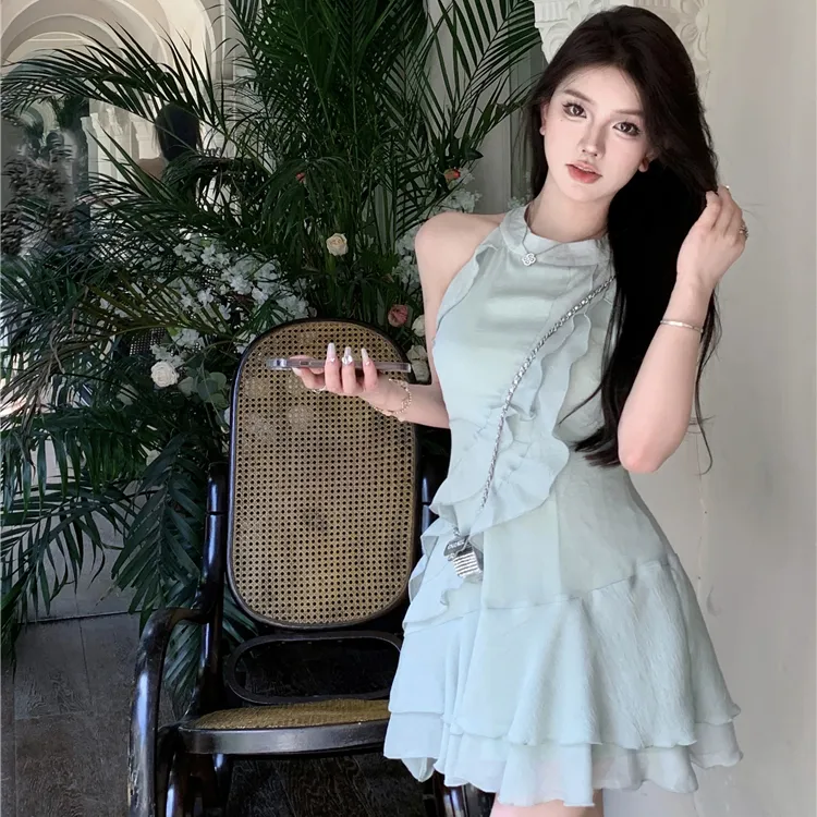 PAVEA Sleeveless Dress Women's Image Color+Hair Tie Included-2