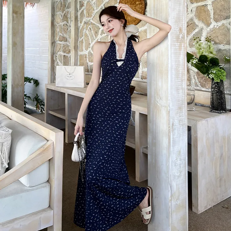 PAVEA Dress Women's Blue+Hair Tie Comes With-3