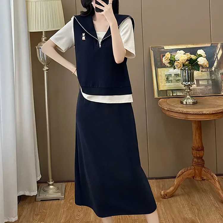 PAVEA Two Piece Skirt Sets Women's-4