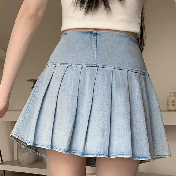 PAVEA Denim Short Skirts Women's-6