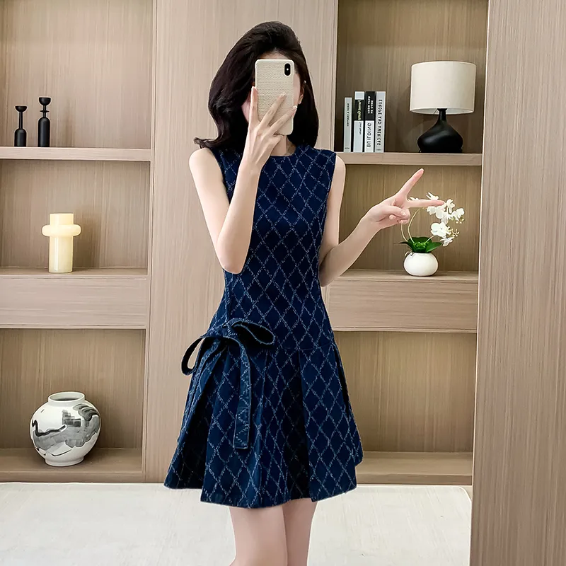 PAVEA Sleeveless Dress Women's Dark Blue-3