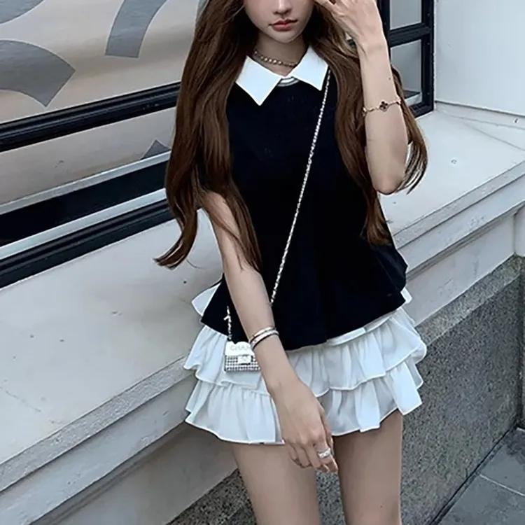 PAVEA Two Piece Skirt Sets Women's-3