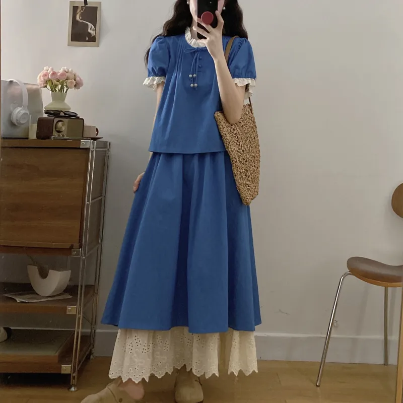 PAVEA Two Piece Skirt Sets Women's-9