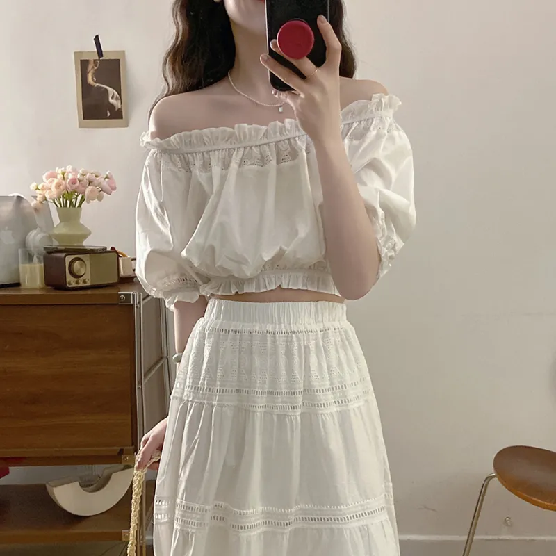 PAVEA Two Piece Skirt Sets Women's-5