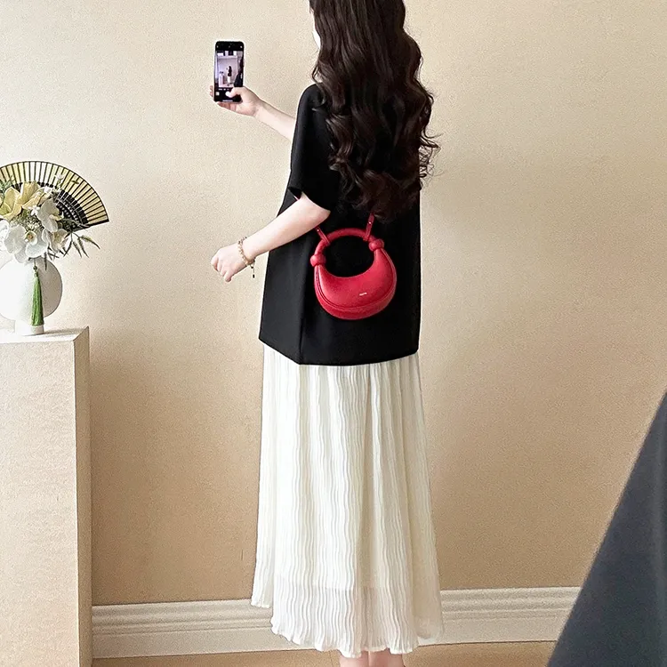 PAVEA Two Piece Skirt Sets Women's-1