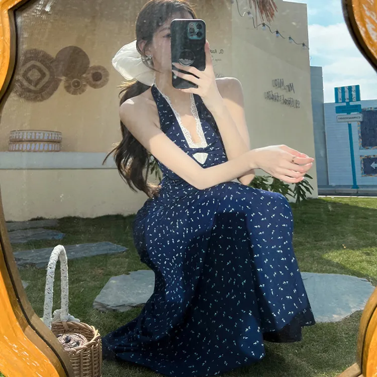 PAVEA Dress Women's Blue+Hair Tie Comes With-4