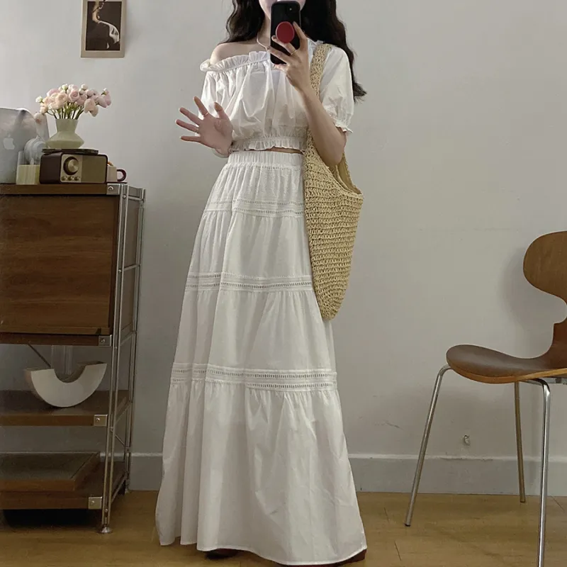 PAVEA Two Piece Skirt Sets Women's-2