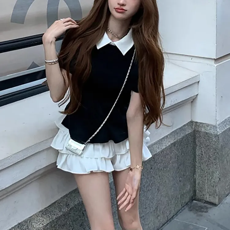 PAVEA Two Piece Skirt Sets Women's-5