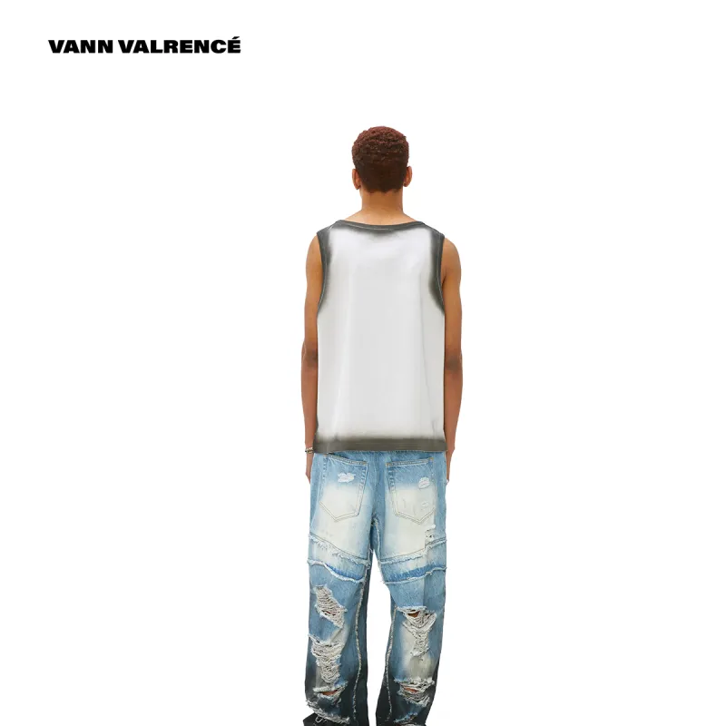 VANN VALRENCÉ Tank Tops Unisex Light Gray-5
