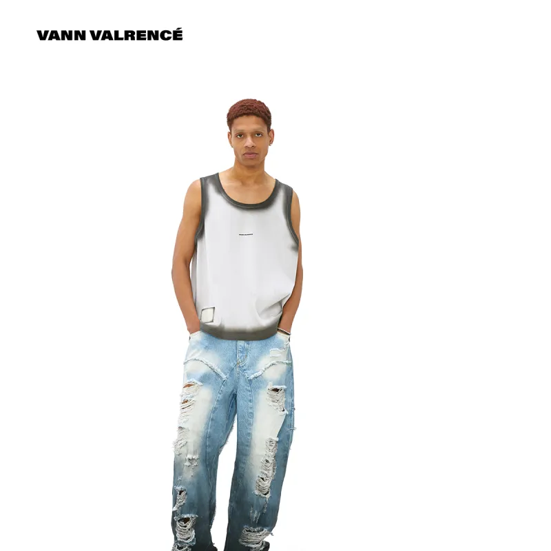 VANN VALRENCÉ Tank Tops Unisex Light Gray-3
