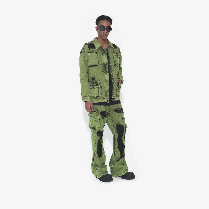 VANN VALRENCÉ Jeans Men's Patchy Green-3