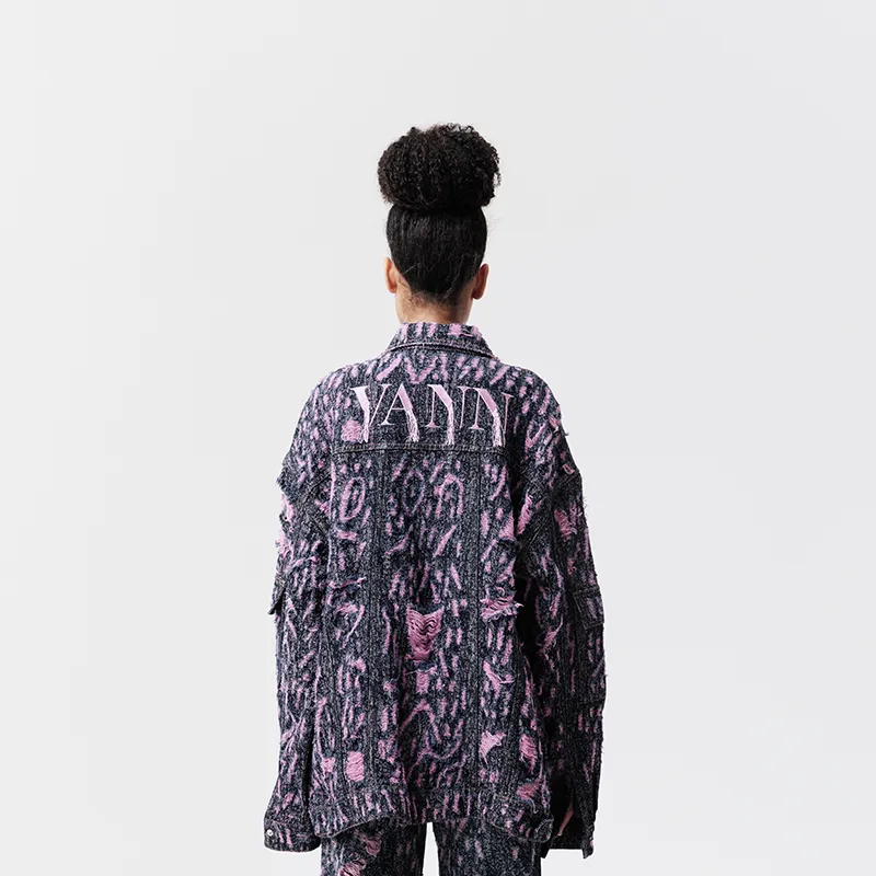 VANN VALRENCÉ Denim Jackets Unisex Denim Pink-3