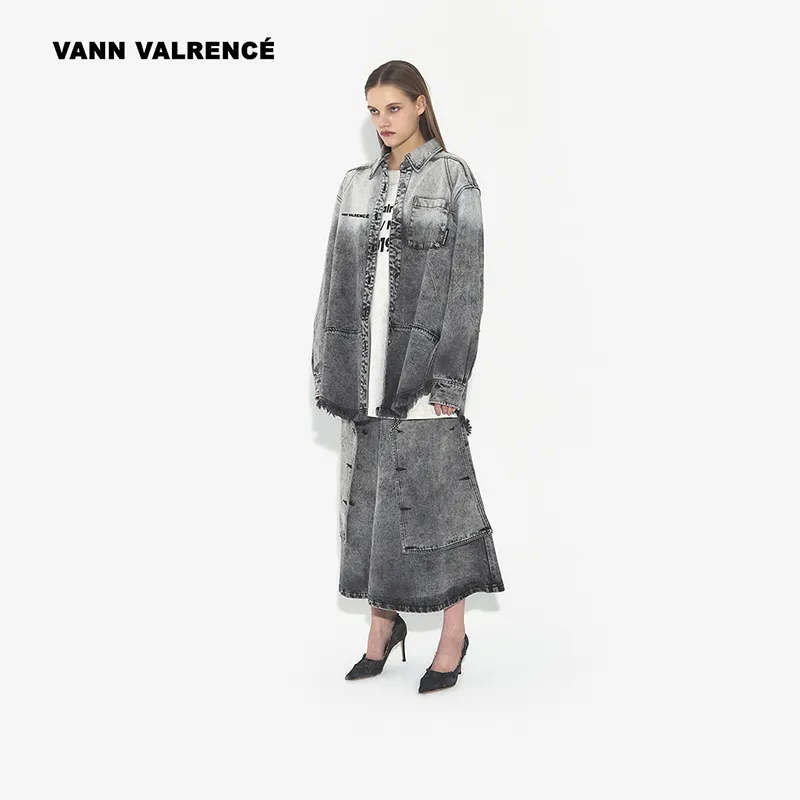 VANN VALRENCÉ Denim Jacket Unisex Mountain Lime-4