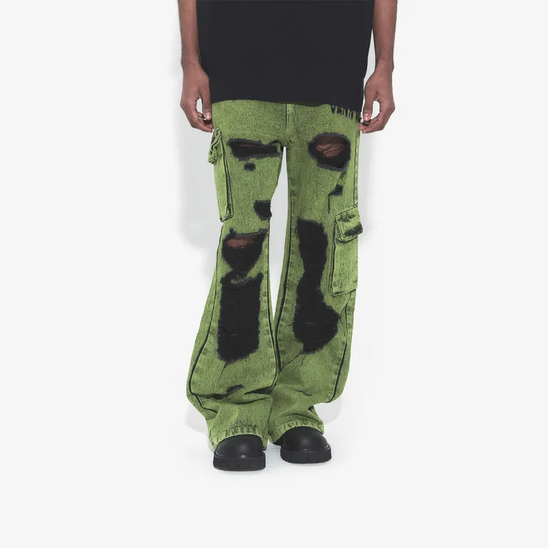 VANN VALRENCÉ Jeans Men's Patchy Green-5
