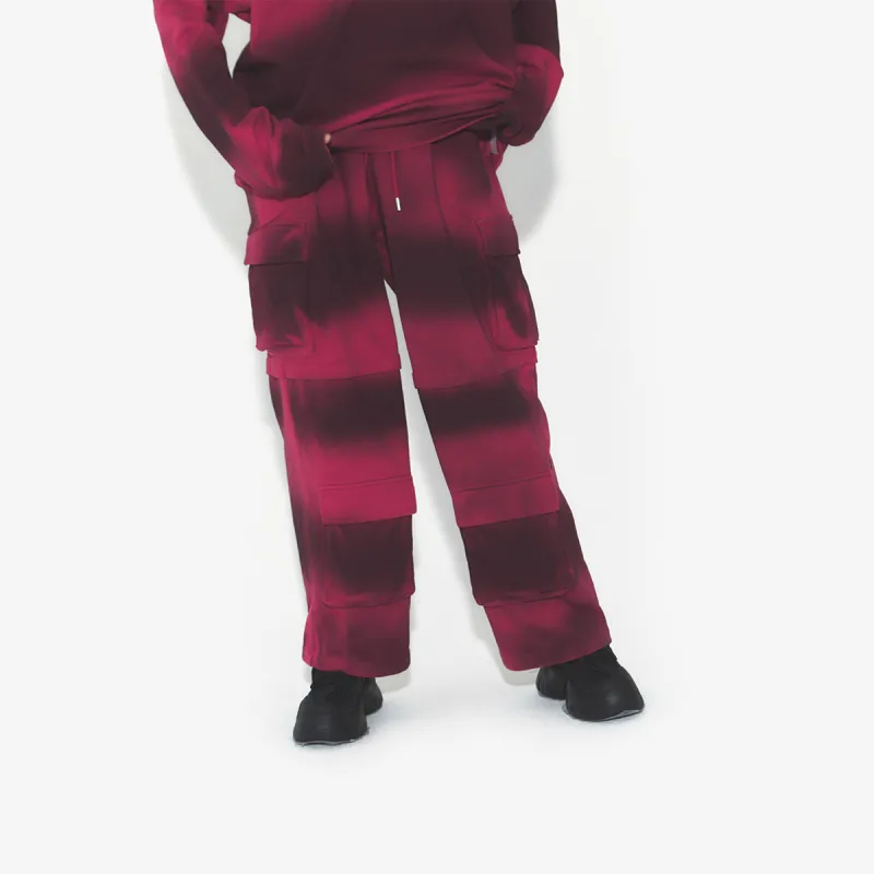 VANN VALRENCÉ Cargo Pants Unisex Blended Red-3