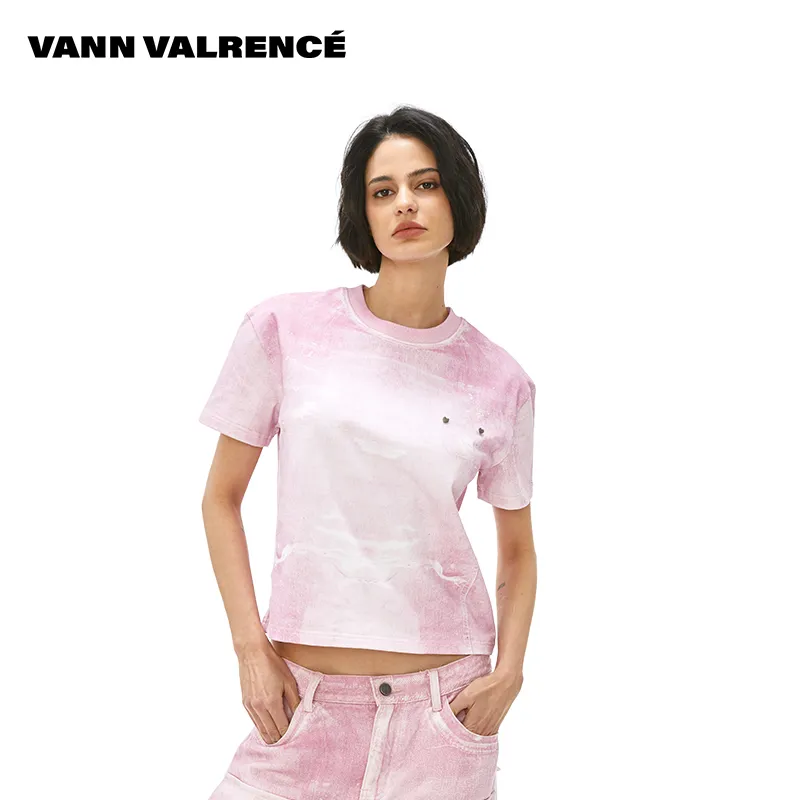 VANN VALRENCÉ T Shirts Unisex Pink-3