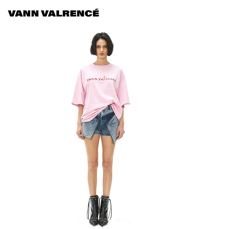 VANN VALRENCÉ T Shirts Unisex Pink-5
