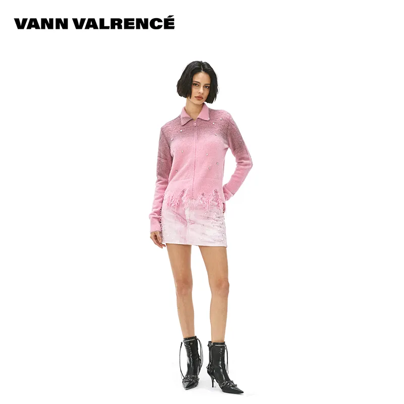 VANN VALRENCÉ Denim Short Skirts Women's-6