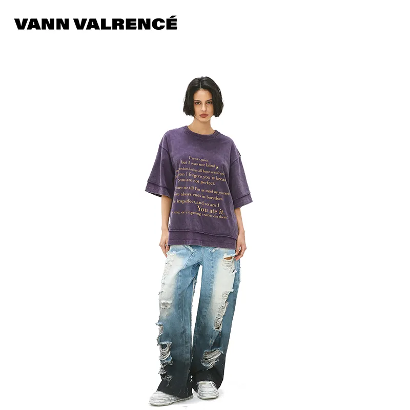 VANN VALRENCÉ T Shirts Unisex Dark Purple-3