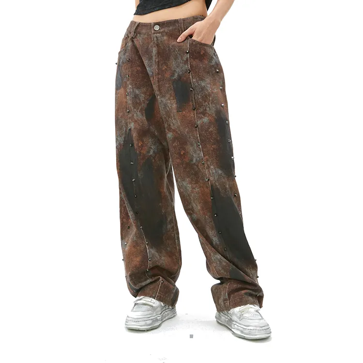VANN VALRENCÉ Jeans Unisex Rusty Red-4