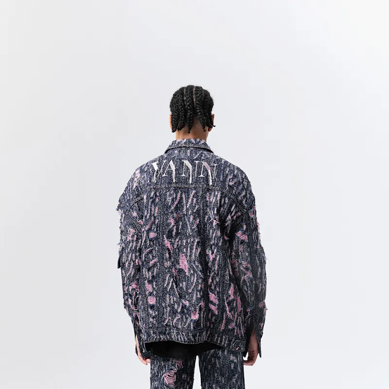 VANN VALRENCÉ Denim Jackets Unisex Denim Pink-2
