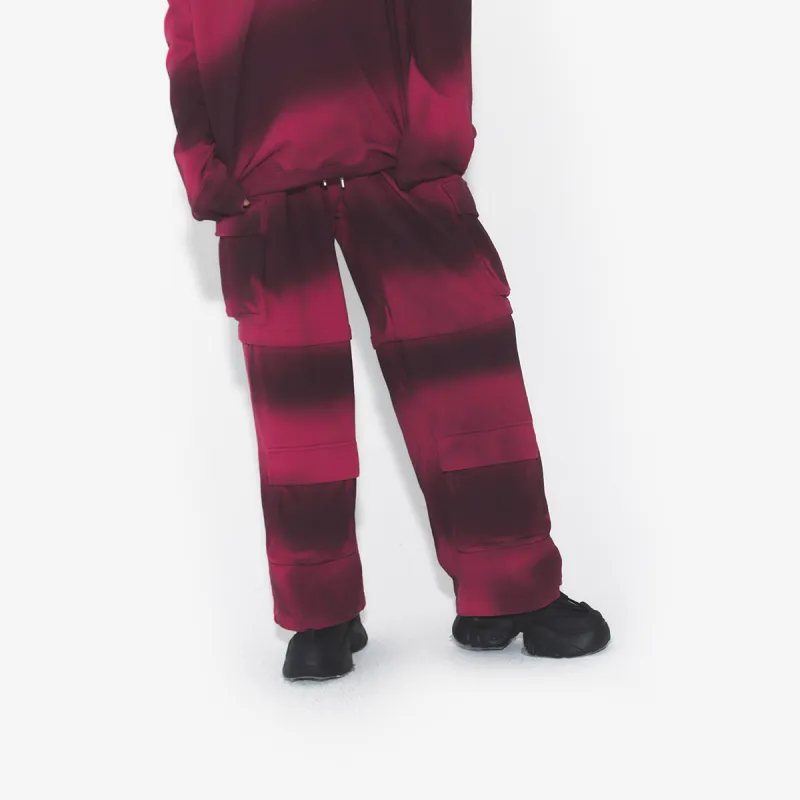 VANN VALRENCÉ Cargo Pants Unisex Blended Red-4