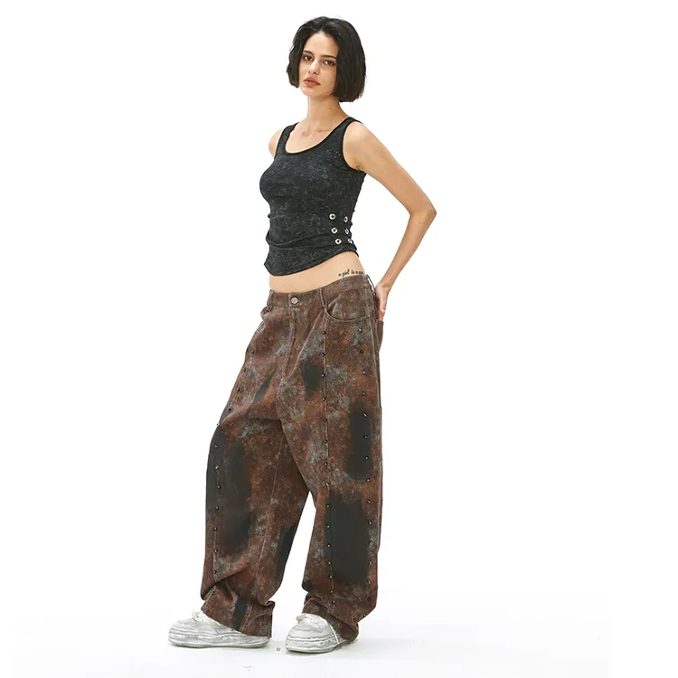 VANN VALRENCÉ Jeans Unisex Rusty Red-5