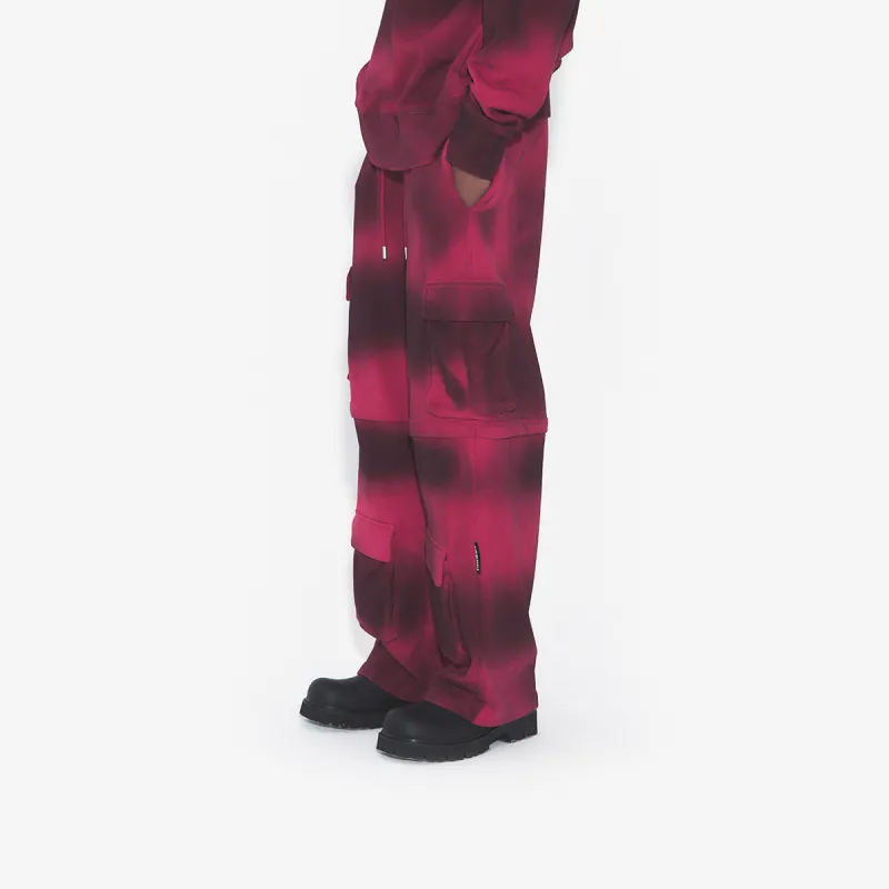 VANN VALRENCÉ Cargo Pants Unisex Blended Red-2