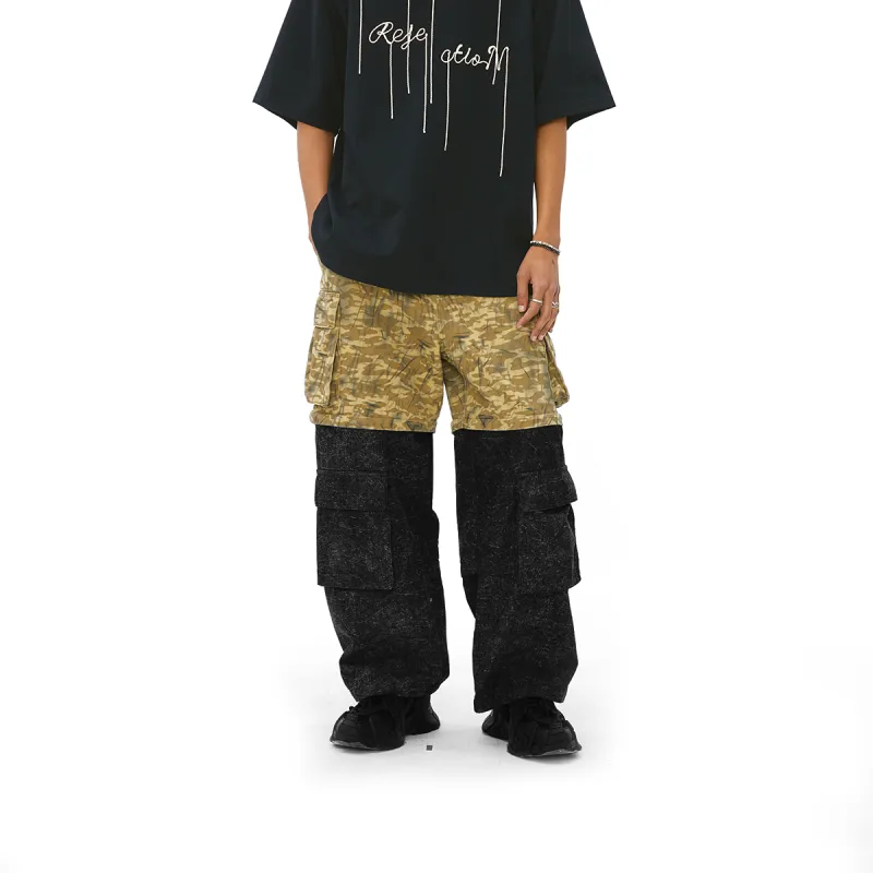 VANN VALRENCÉ Jeans Unisex Khaki Black Contrast-2