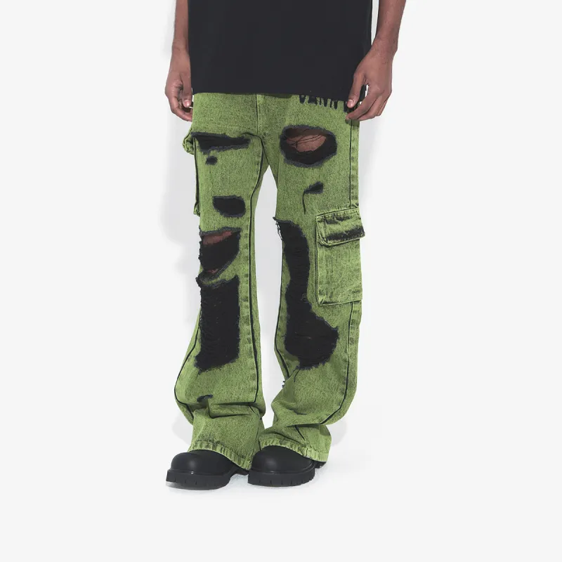 VANN VALRENCÉ Jeans Men's Patchy Green-2