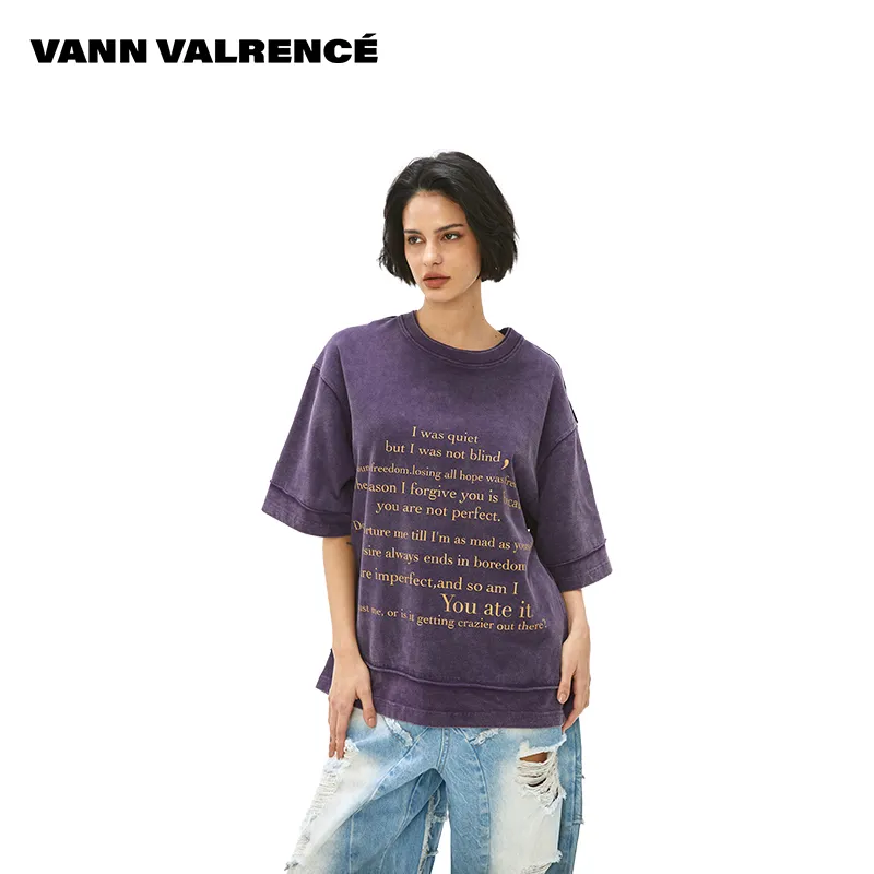 VANN VALRENCÉ T Shirts Unisex Dark Purple-2