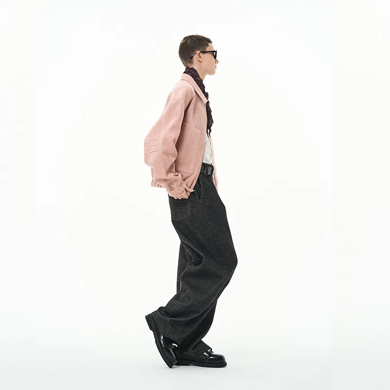MODITEC Casual Pants Unisex Washed Black-5