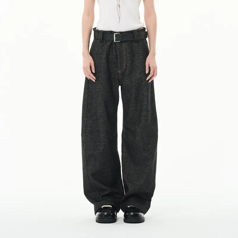 MODITEC Casual Pants Unisex Washed Black-3