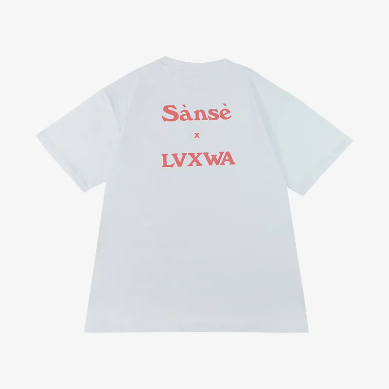 SANJQ x LVXWA T Shirt Unisex White-1