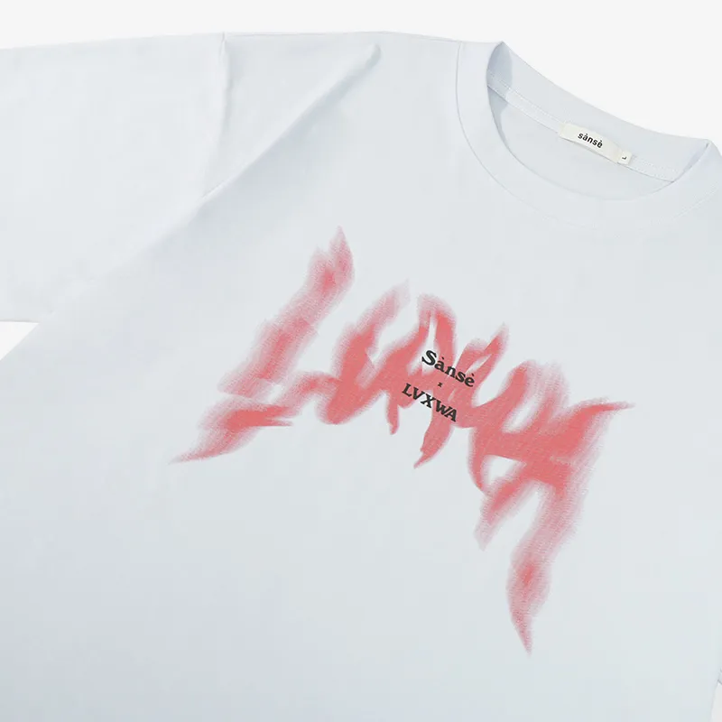 SANJQ x LVXWA T Shirt Unisex White-2