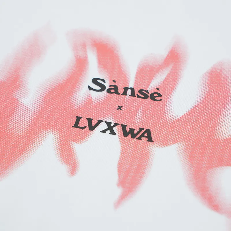 SANJQ x LVXWA T Shirt Unisex White-3