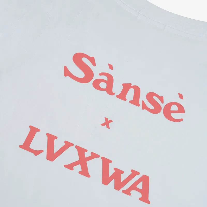 SANJQ x LVXWA T Shirt Unisex White-4