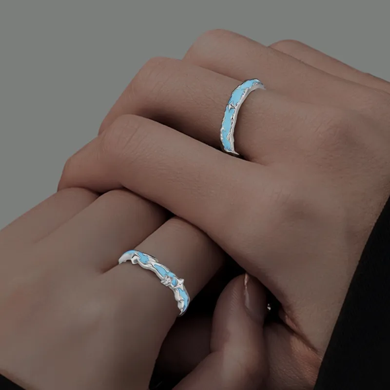 NUSQ S925 Silver With Zircon Rings Unisex-14