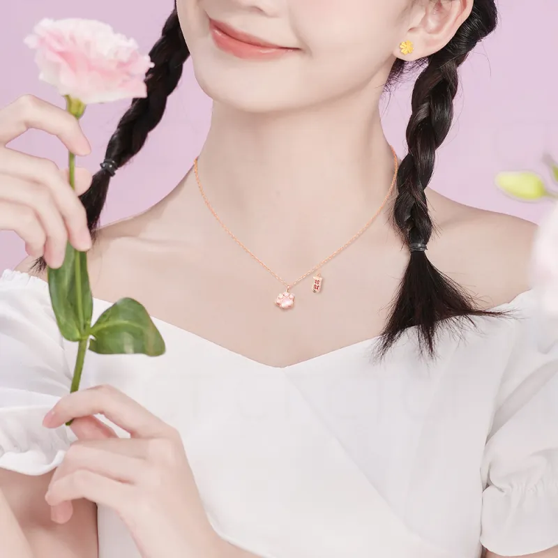 NUSQ 925 Sterling Silver Necklaces Women's Rose Gold-1