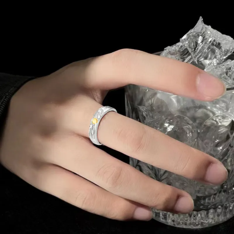 NUSQ Sterling Silver Rings Men's-2