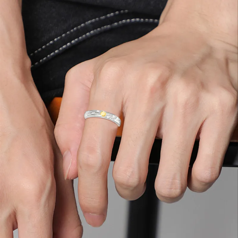 NUSQ Sterling Silver Rings Men's-1