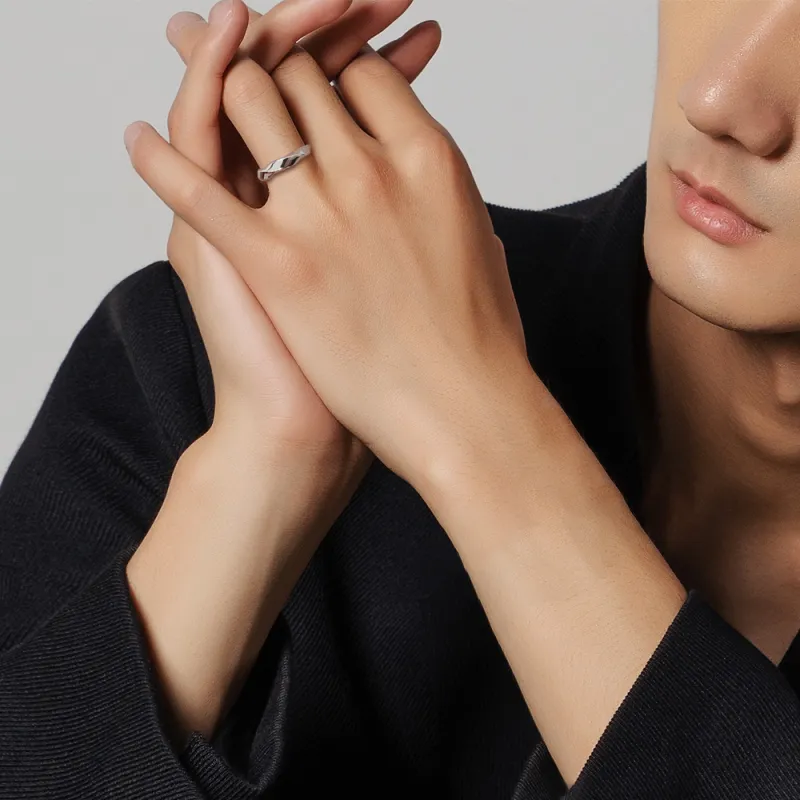 NUSQ Sterling Silver Rings Men's-1