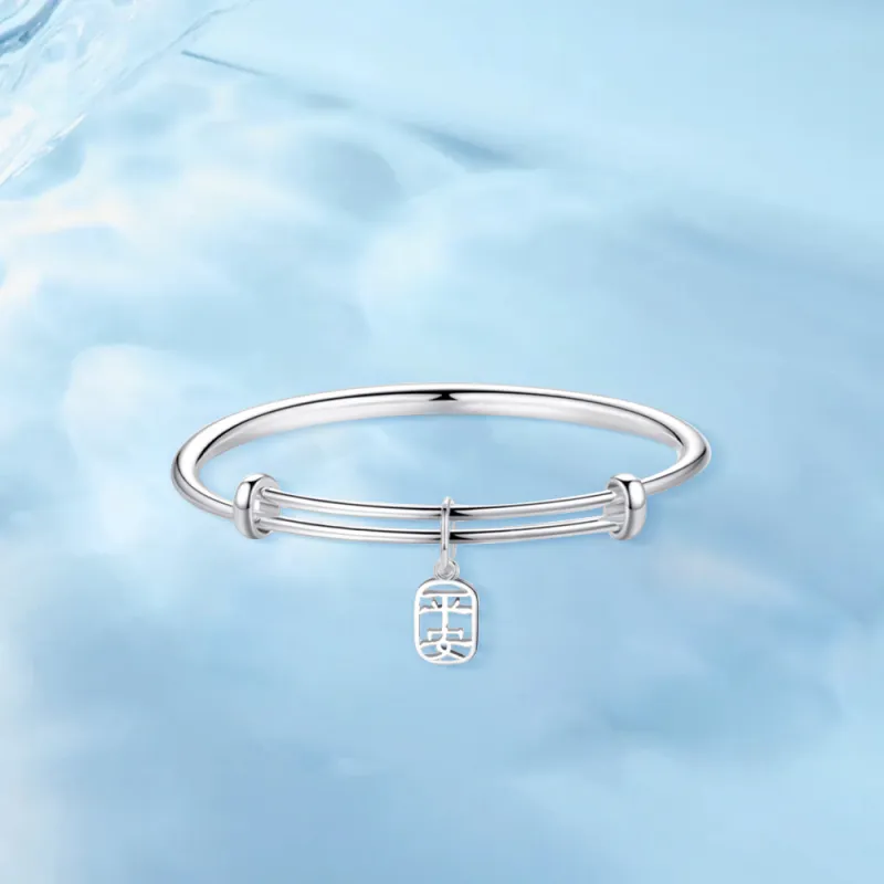 NUSQ 999 Fine Silver Bangles Women's-6