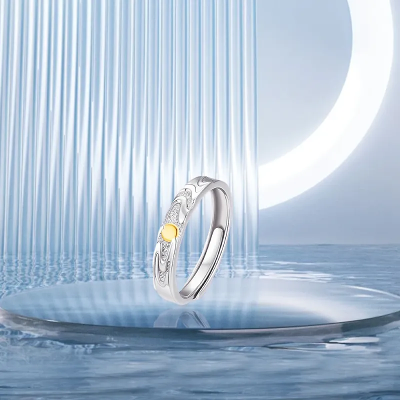 NUSQ Sterling Silver Rings Men's-4