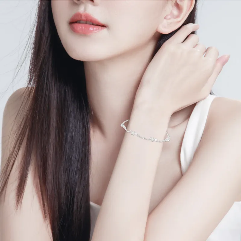 NUSQ Sterling Silver With Zircon Bracelets Women's-3
