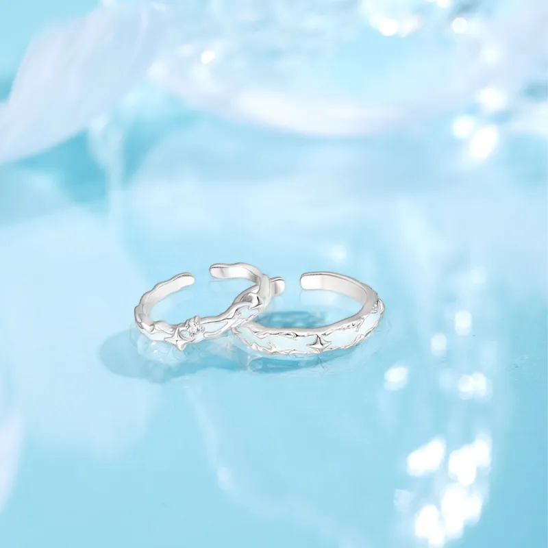 NUSQ S925 Silver With Zircon Rings Unisex-21