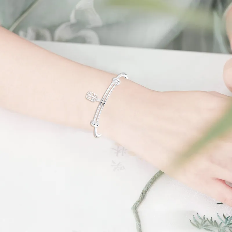 NUSQ 999 Fine Silver Bangles Women's-2